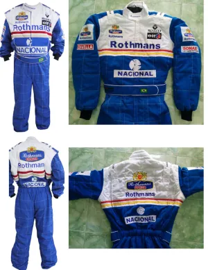 Ayrton Senna F1 Motorsport Embroidered Fan Racing Kart Suit
