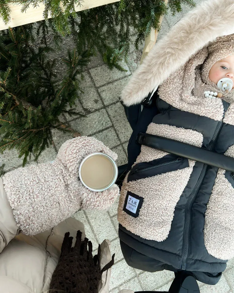 >7 A.M. Enfant Blanket 212 Evolution TEDDY APPLIQUÉ - Oatmeal Smokey (6M-4T)