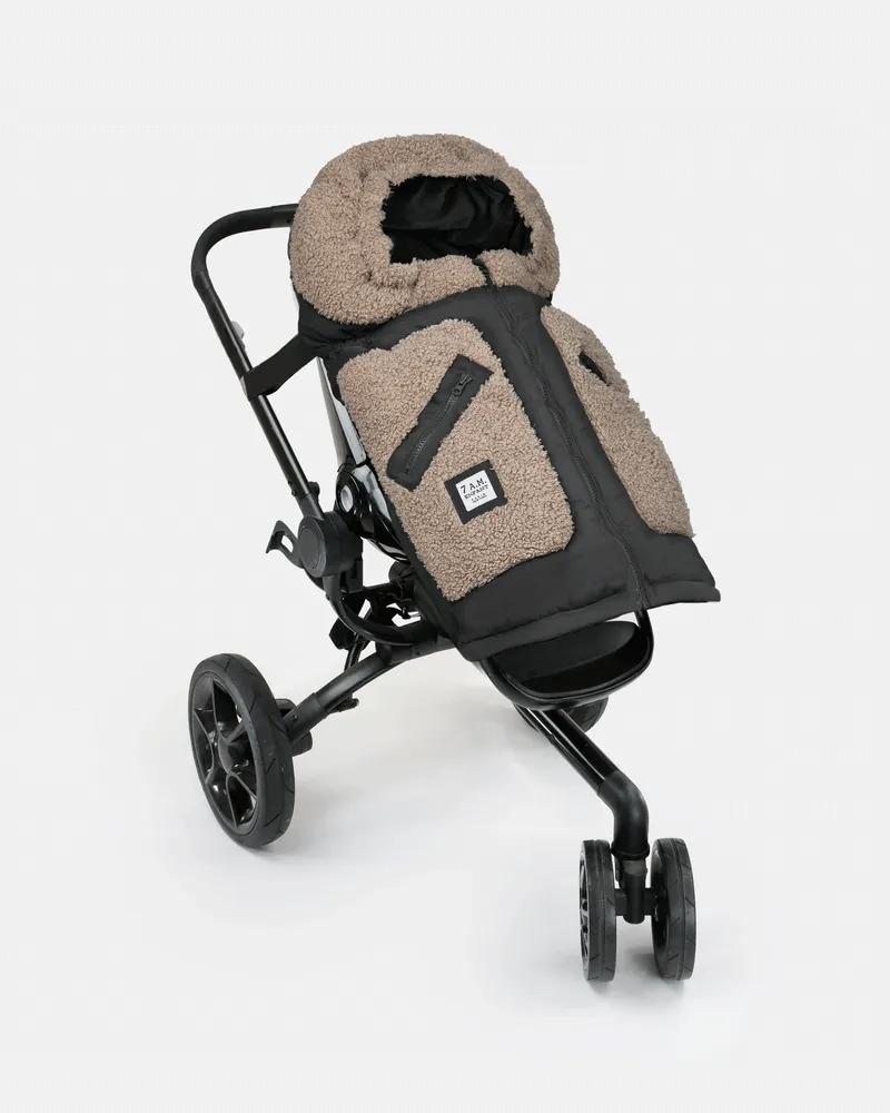 >7 A.M. Enfant Blanket 212 Evolution TEDDY APPLIQUÉ - Oatmeal Smokey (6M-4T)