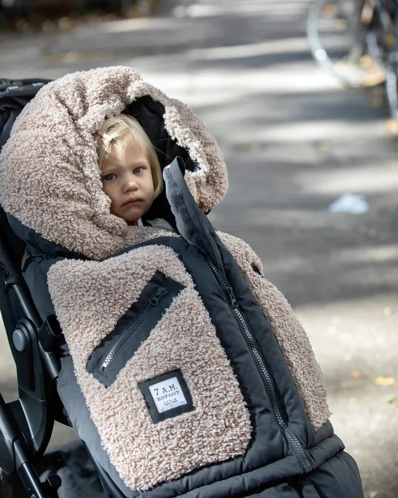 >7 A.M. Enfant Blanket 212 Evolution TEDDY APPLIQUÉ - Oatmeal Smokey (6M-4T)