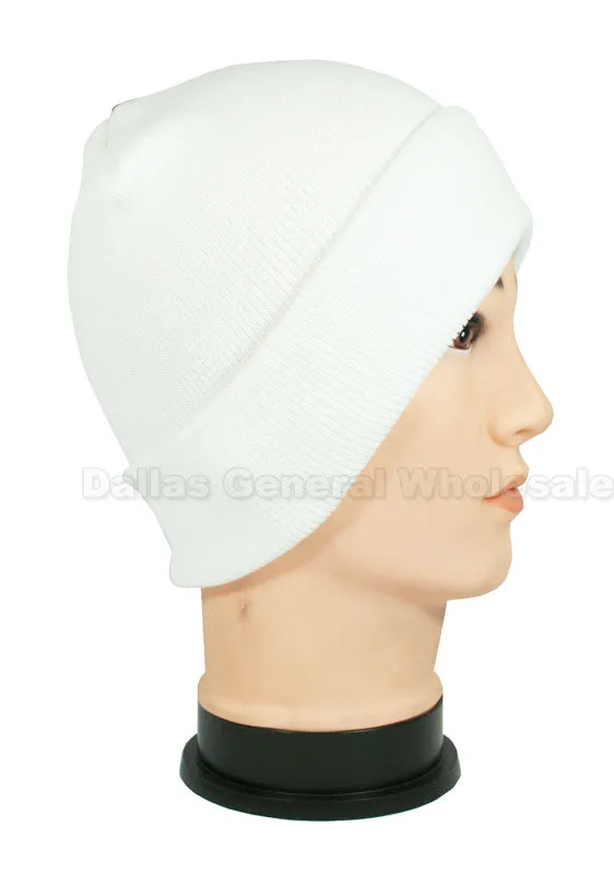 Trendy Solid Color Knitted Beanies Wholesale